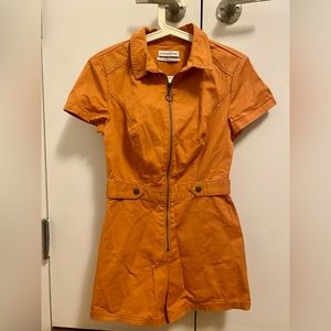 Urban Outfitters Orange Denim Romper, size small